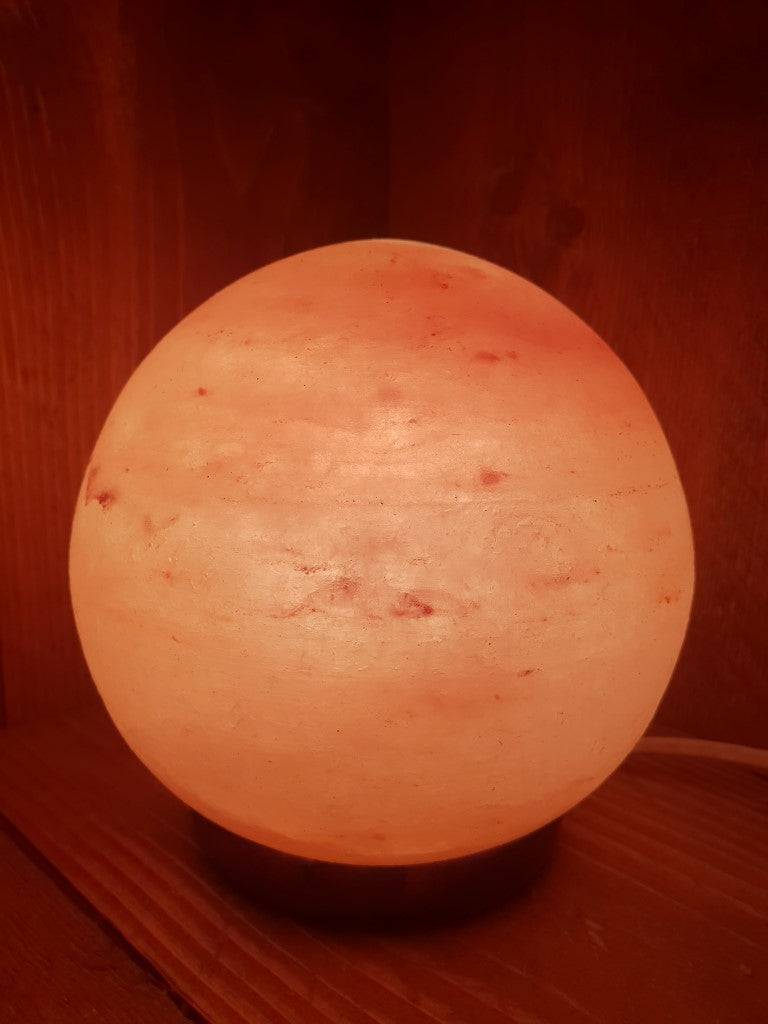Zoutlamp Rond / Bol - Groot - Himalaya Zoutsteen (Haliet) - c.a. 3,6kg 16x15cm