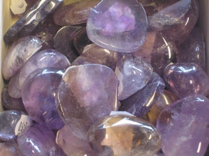 Platte steen Ametrien ca 4cm