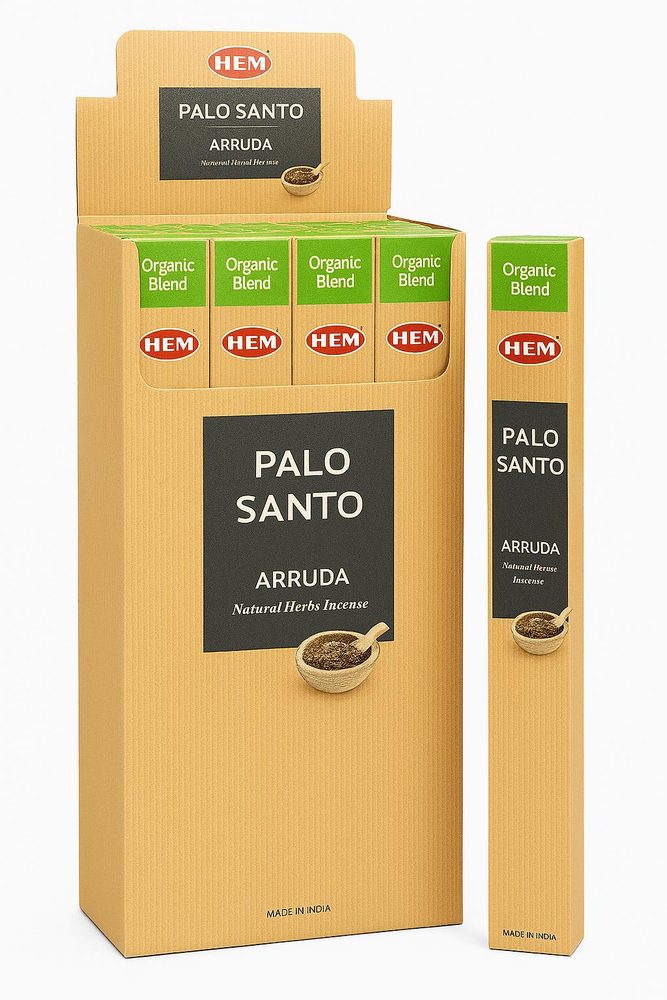 HEM Organic Blend Palo Santo & Arruda Wierookstokjes - 12 Pakjes