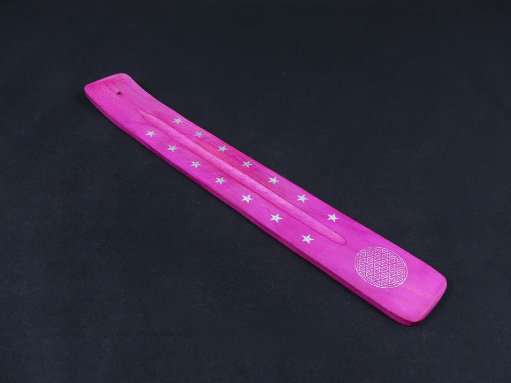 Wierook Brander - Wierook Houder - Plankje Fuchsia Roze - Geometrisch
