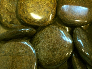 Platte steen Bronziet ca 4cm