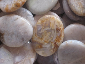 Platte steen Calciet Agaat ca 4cm