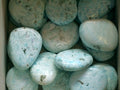 Platte steen Chinese Larimar ca 4cm