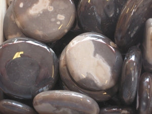 Platte steen Flint Chalcedoon ca 4cm