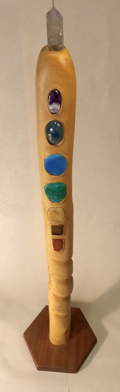 Chakra Stick - Handgemaakt uit Exclusief Buxushout - 1200gr 69x5cm