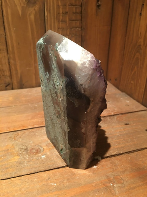Amethist Obelisk - Geslepen en Gepolijst - 900gr 12,5x7,5x6,5cm