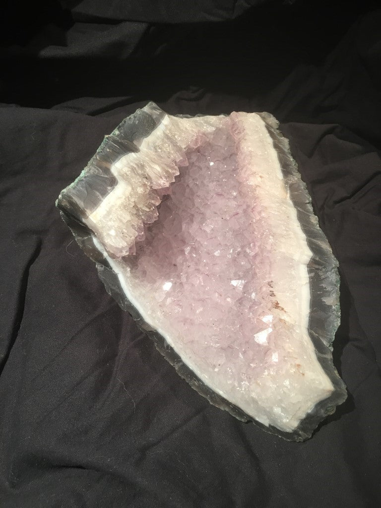 Amethist in Chalcedoon Kristal - Cluster / Geode - Brazilië - 3,5kg 26x18x11cm