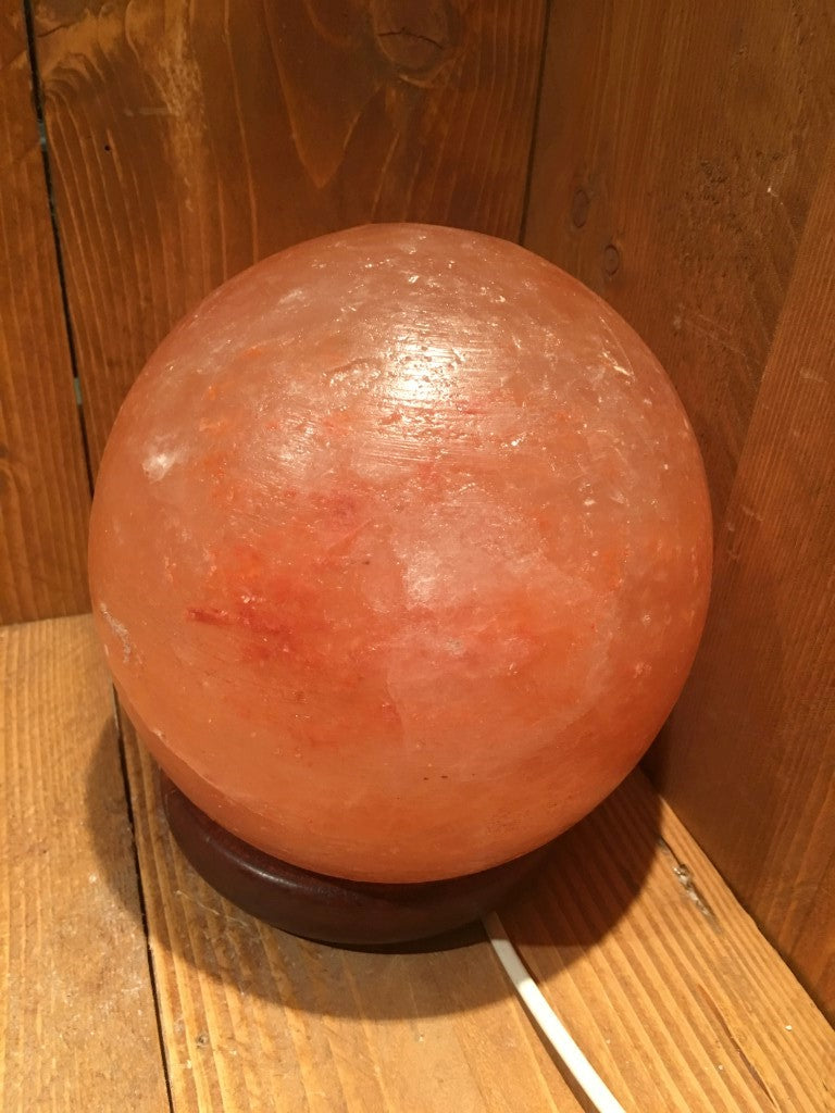 Zoutlamp Rond / Bol - Extra Groot - Himalaya Zoutsteen (Haliet) - c.a. 8kg 20x18cm
