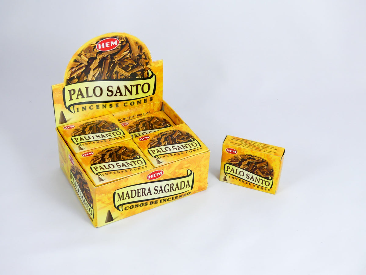 HEM Wierook Kegels / Cones - Palo Santo - Voordeelbox (12 Pakjes / 120 Kegels)