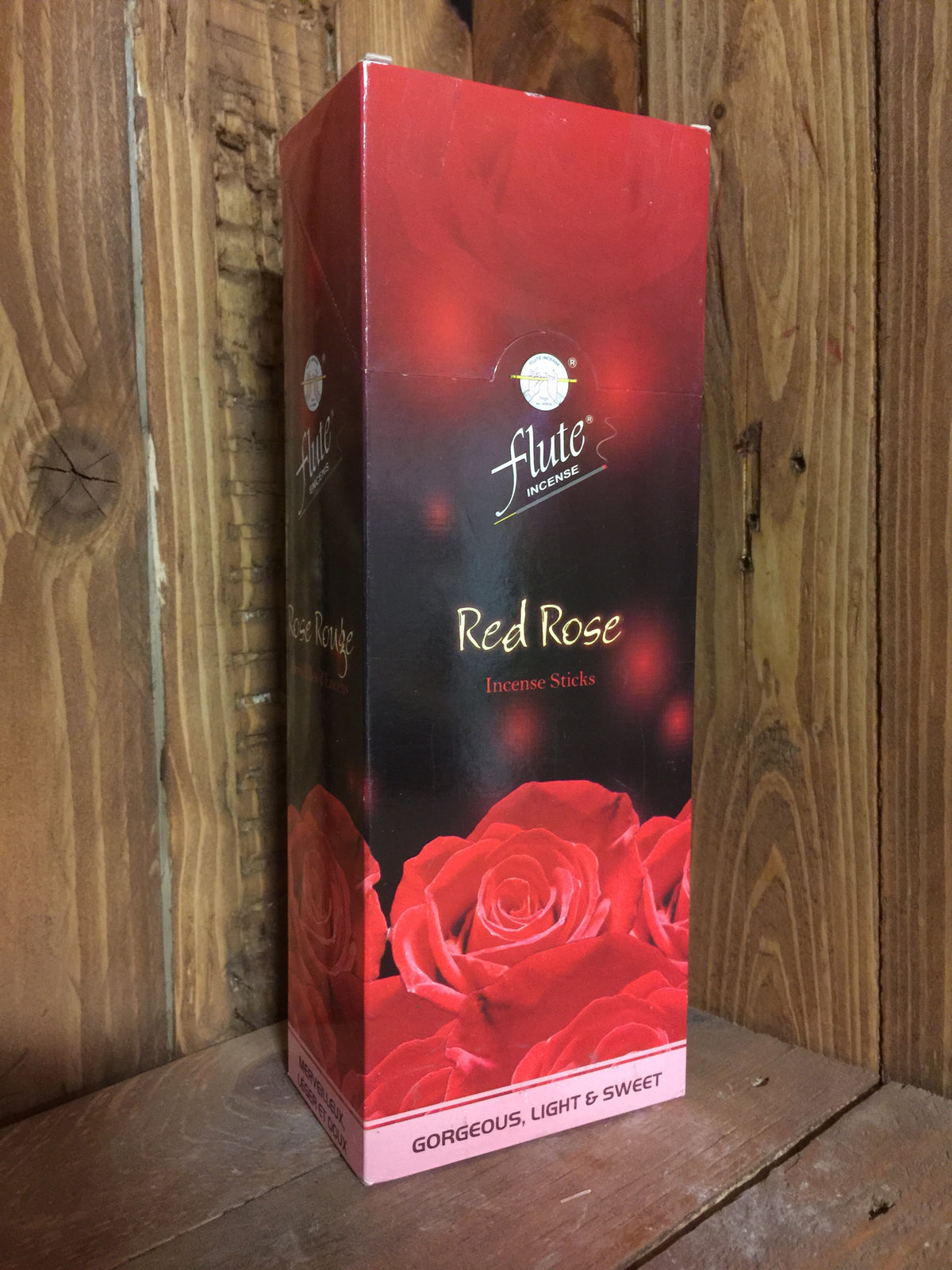 Natuurlijke Wierook Red Rose van Flute (box a 6x20)