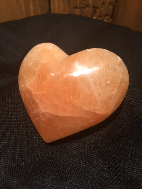 Oranje Seleniet Hart 65gr 5x5x2,5cm