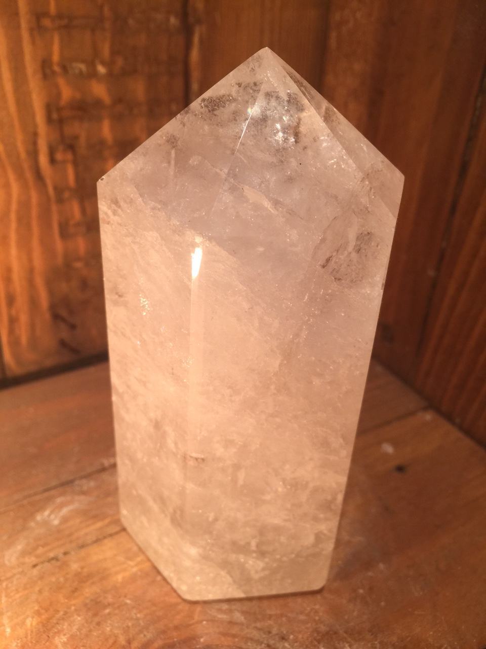 Obelisk Bergkristal - 580gr 12x6cm
