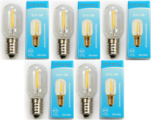 5x LedLamp Klein Dimbaar / Lamp LED E14 Fitting Smal - 1 Watt 50 lumen 2700K - Zacht Warm Wit Licht - Geschikt voor o.a. Koelkast, Afzuigkap, Nachtlamp en Zoutlamp