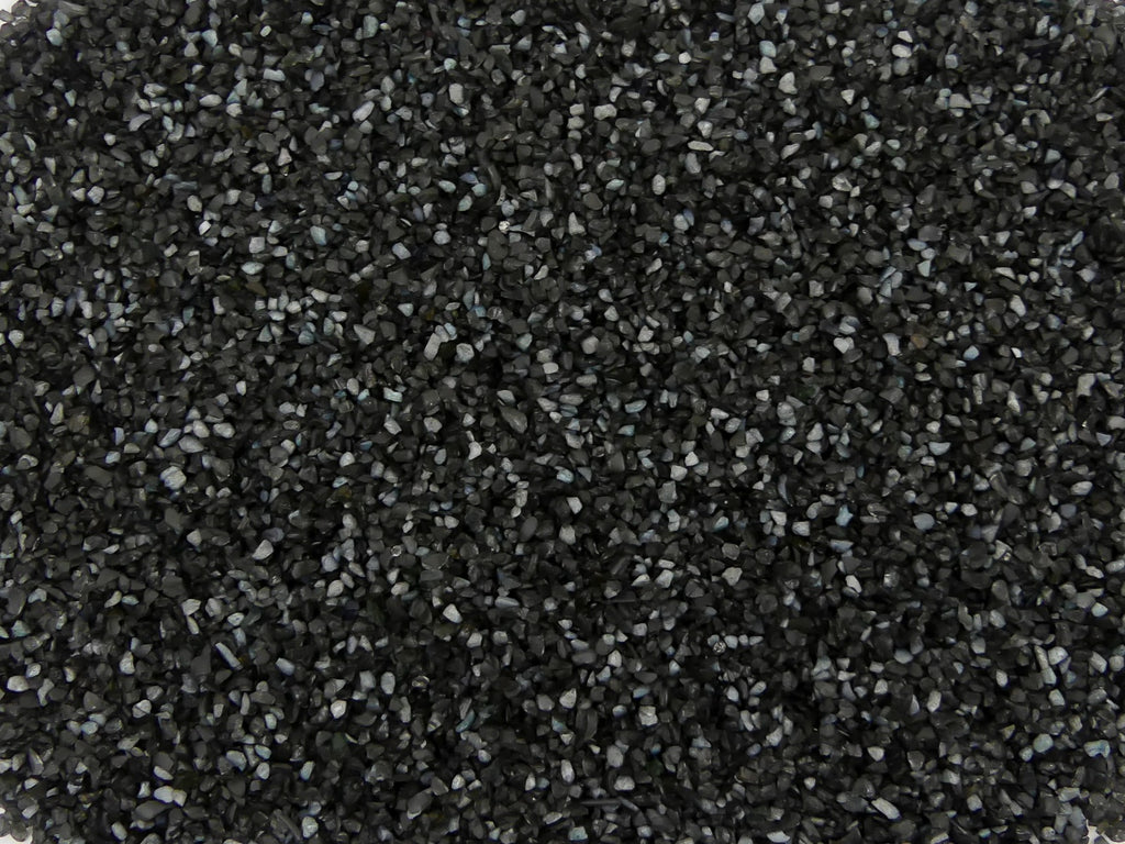 Gekleurde Glassteentjes - Zwart / Jet Black - Fijn (1,2-3mm) - Aquarium Steentjes - 1kg