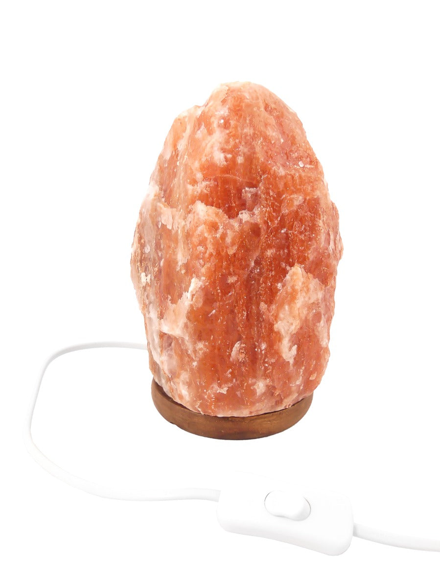 Rode Zoutlamp 4-6kg - 100% Natuurlijk Himalaya Zout - Rood - Extra Lange Kabel 1,8mtr met Led Lampje - ca. 25x15cm - Energiezuinig 