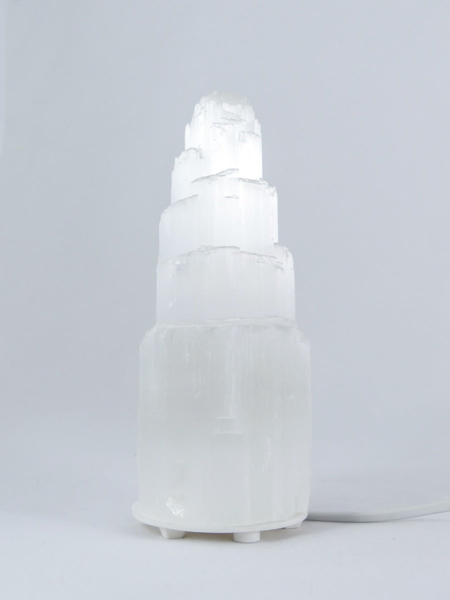 Seleniet Lamp - Incl. Snoer met Standaard en Aan/Uit Schakelaar - Wit - ca. 7x8x20cm - Individueel Gefotografeerd