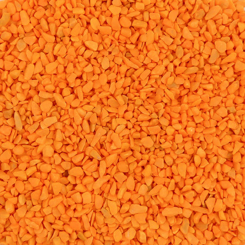 Aquarium Steentjes - Gekleurd Granulaat - ORANJE - Bodembedekking 4-6mm - 1KG
