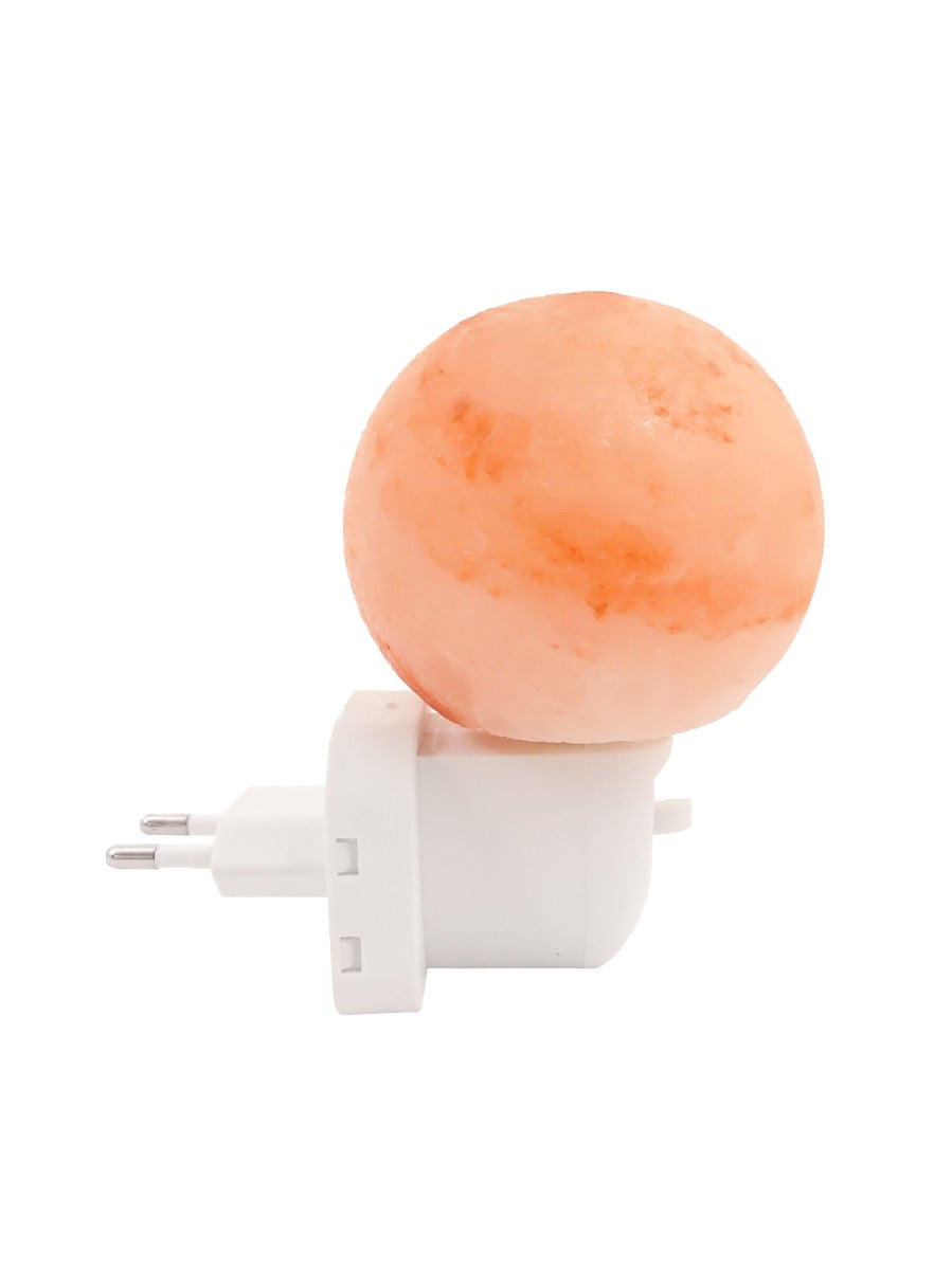 Zoutlamp BOL - Nachtlampje met Aan / Uit Schakelaar en Ledlampje - Kinderkamer - Hal - Slaapkamer - Himalayazout - Energie zuinig!