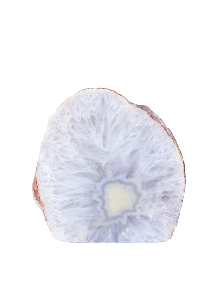Waxinelichthouder / Theelichthouder Agaat - Geode - ca. 11x8x9cm - Individueel Gefotografeerd