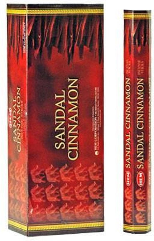 HEM Wierook - Sandal Cinnamon - Slof / Voordeelbox (6 Pakjes / 120 stokjes)