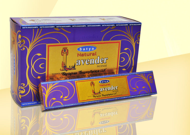 SATYA Natural Lavender - Natuurlijke Wierook - Groothandel Box - 12x15 gram (NIEUW)
