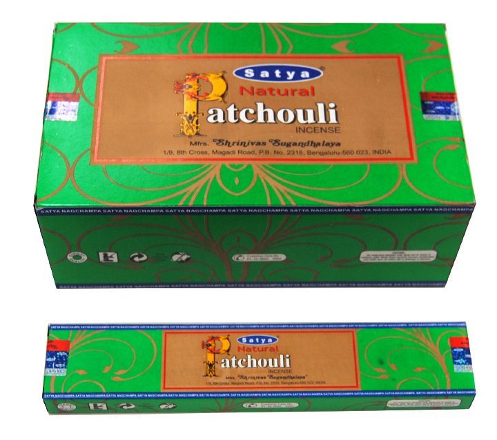 SATYA Natural Patchouli - Natuurlijke Wierook (pakje a 15 gram)