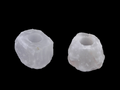 2x Waxinelichthouder / Theelichthouder Zoutsteen Himalaya - WIT - Groot 1-1,5kg 10x8cm