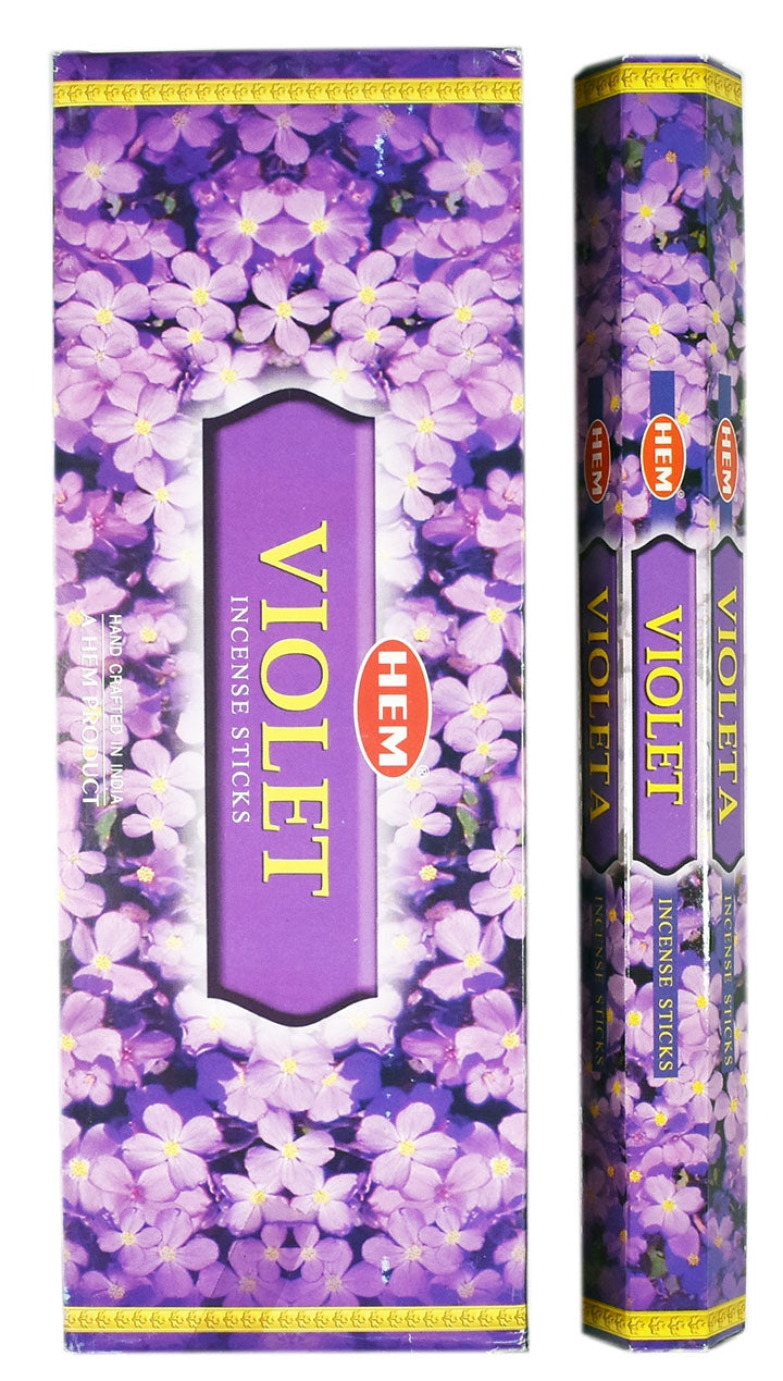 HEM Wierook - Violet - Slof / Voordeelbox (6 Pakjes / 120 stokjes)