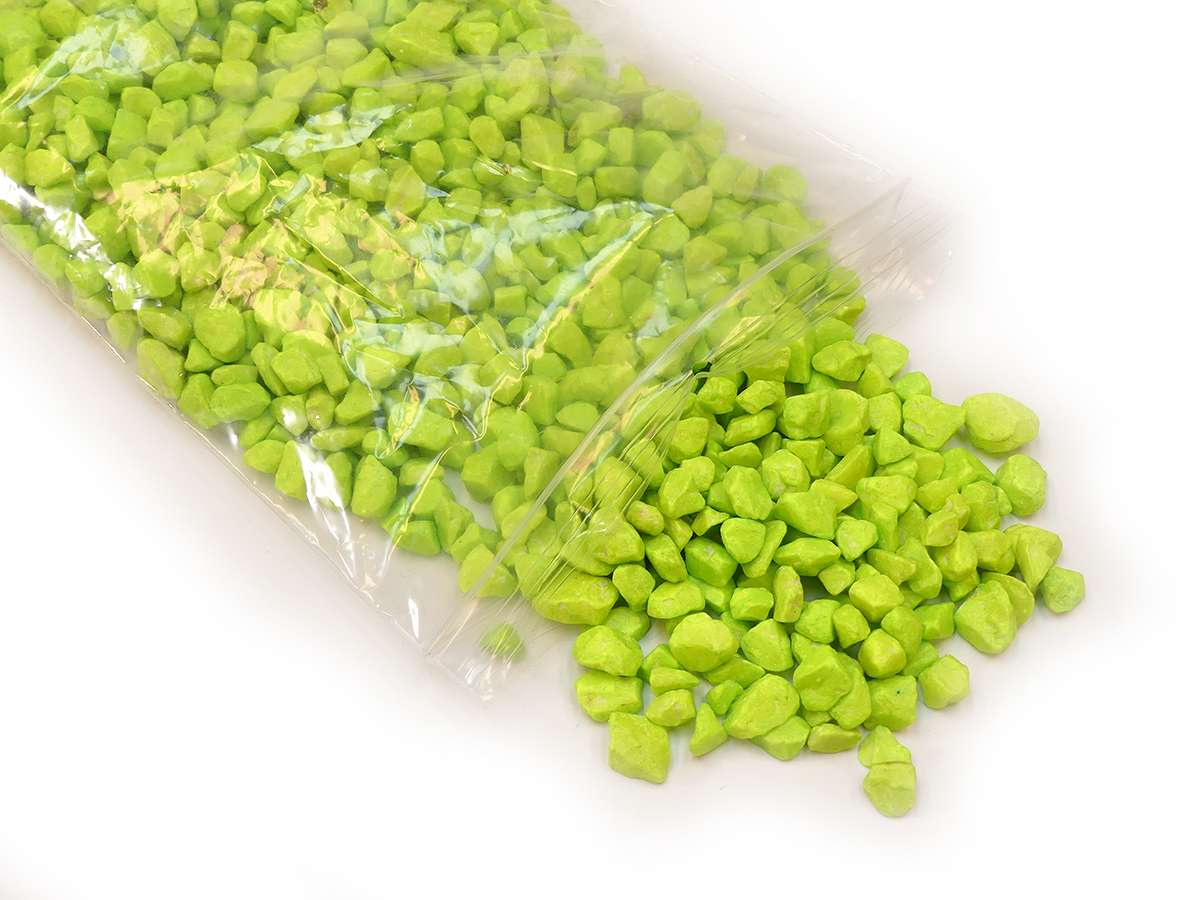 Appel groene granulaat steentjes 9-13 mm als bodembedekking voor bloempotten en tuindecoratie