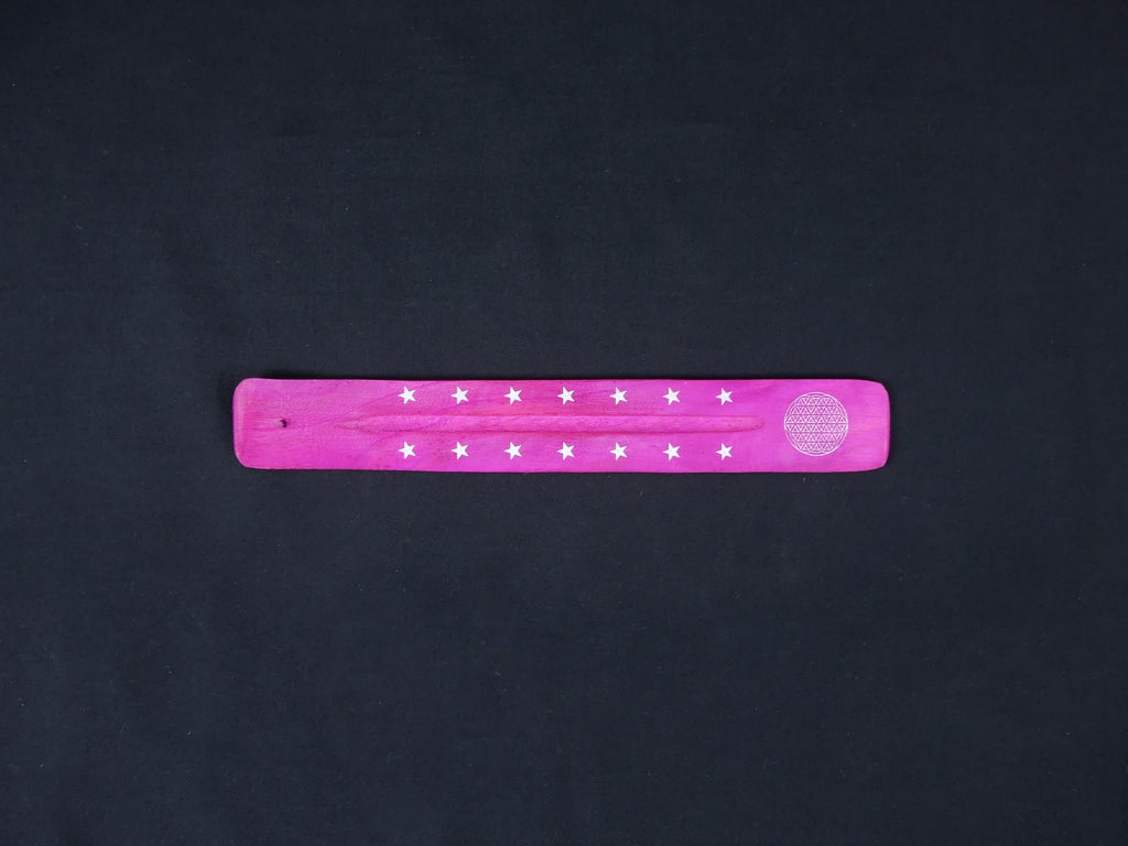Wierook Brander - Wierook Houder - Plankje Fuchsia Roze - Geometrisch