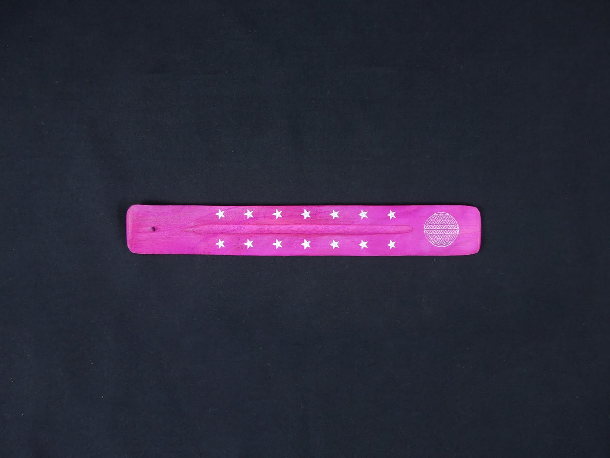 Wierook Brander - Wierook Houder - Plankje Fuchsia Roze - Geometrisch