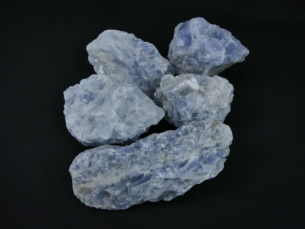 Blauwe Calciet Ruw Set - 5 Stuks - 4,8kg / 10-18cm - Werkelijke set gefotografeerd