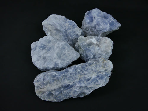 Blauwe Calciet Ruw Set - 5 Stuks - 4,8kg / 10-18cm - Werkelijke set gefotografeerd