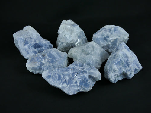 Blauwe Calciet Ruw - 7 Stuks - 5,08kg / 8-13cm - Werkelijke set gefotografeerd