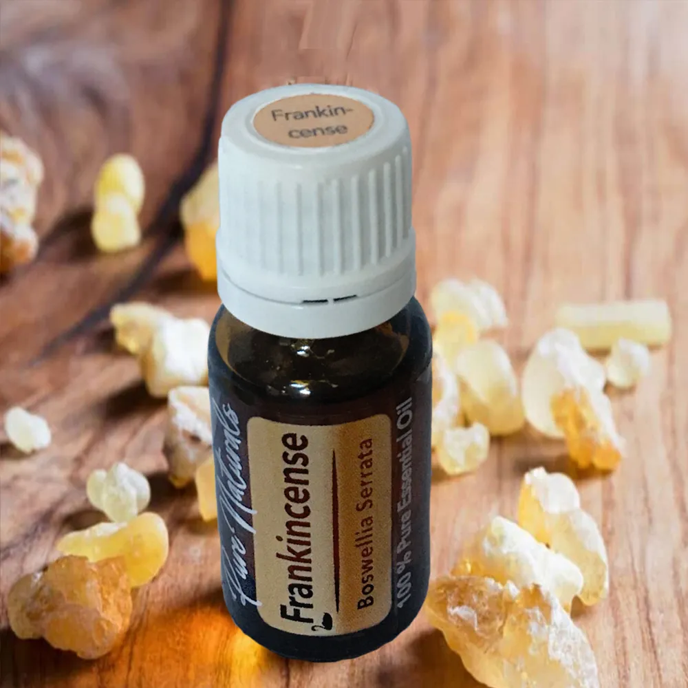 Essentiële Olie Aromatherapie - Biologisch - Frankincense (Wierook) - Flesje 10ml - Pure Naturals