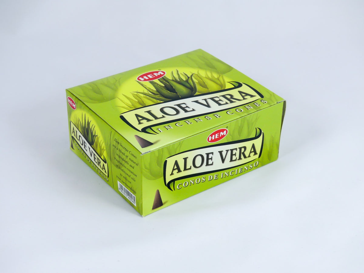 HEM Wierook Kegels / Cones - Aloe Vera - Voordeelbox (12 Pakjes / 120 Kegels)