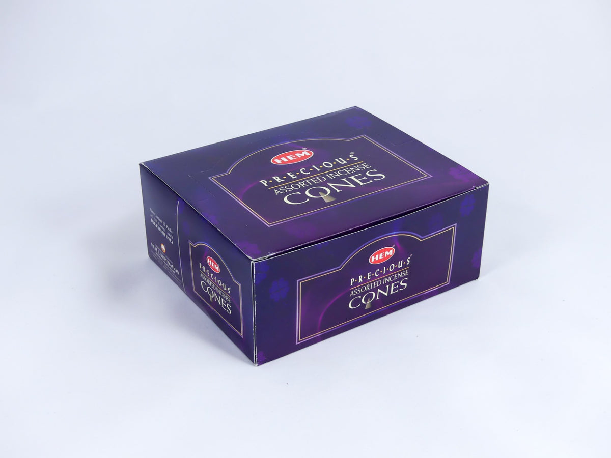 HEM Wierook Kegels / Cones - Assortiment / Assorted (Precious) - Voordeelbox (12 Pakjes / 120 Kegels)