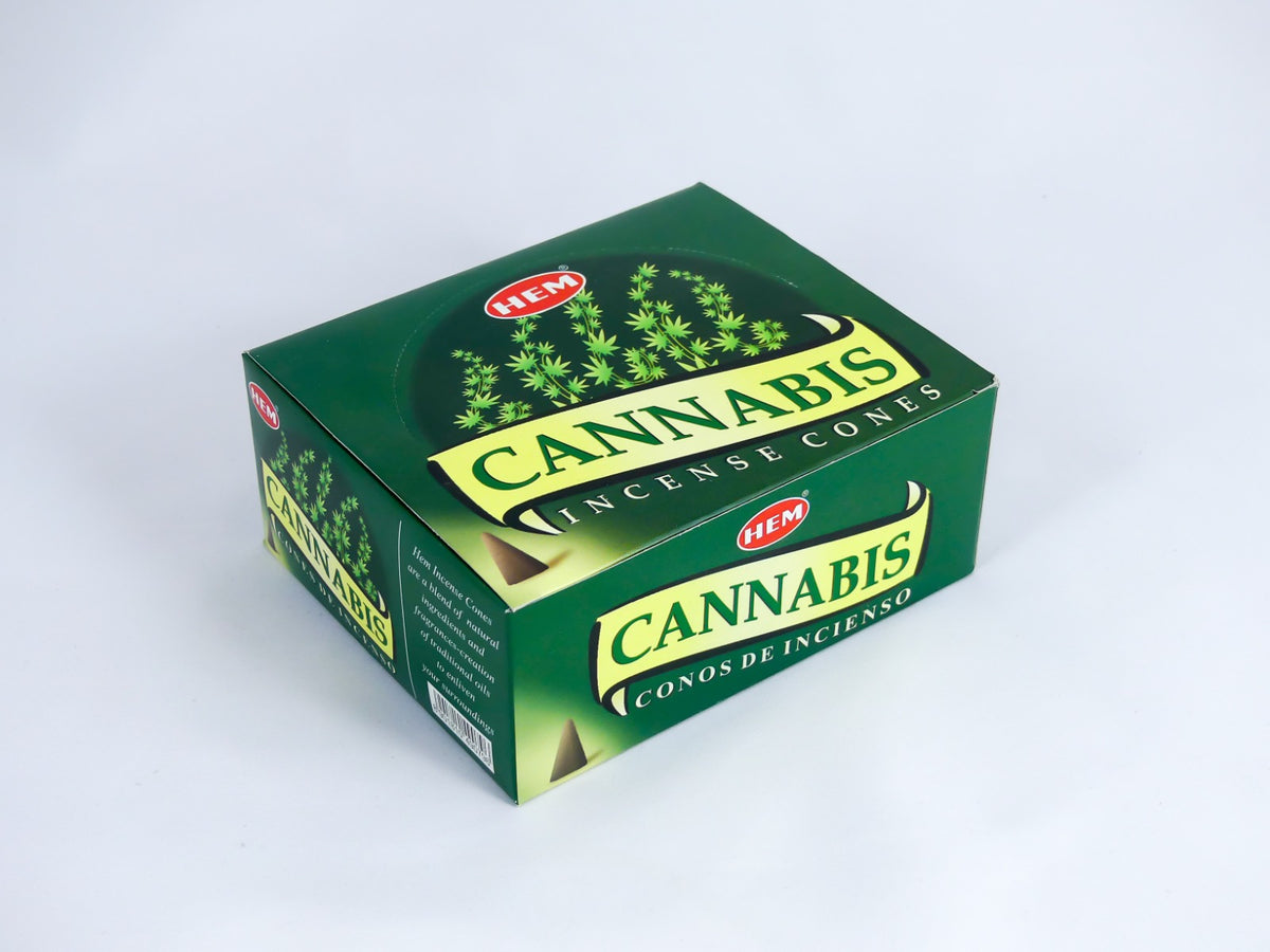 HEM Wierook Kegels / Cones - Cannabis - Voordeelbox (12 Pakjes / 120 Kegels)