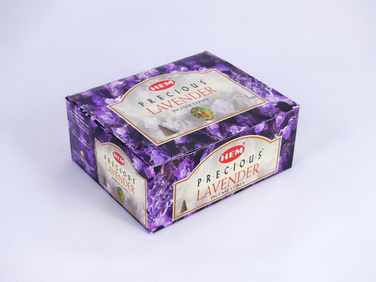 HEM Wierook Kegels / Cones - Lavendel / Lavender (Precious) - Voordeelbox (12 Pakjes / 120 Kegels)