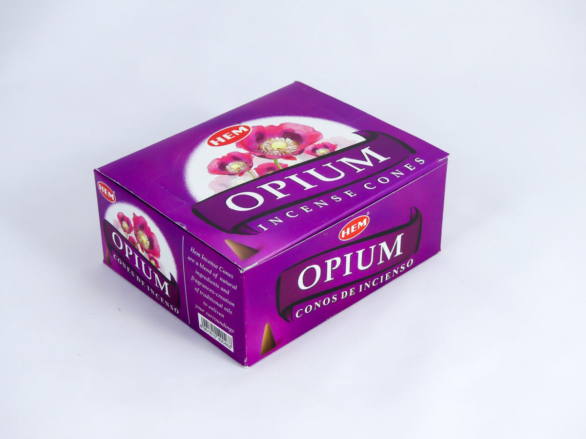 HEM Wierook Kegels / Cones - Opium - Voordeelbox (12 Pakjes / 120 Kegels)