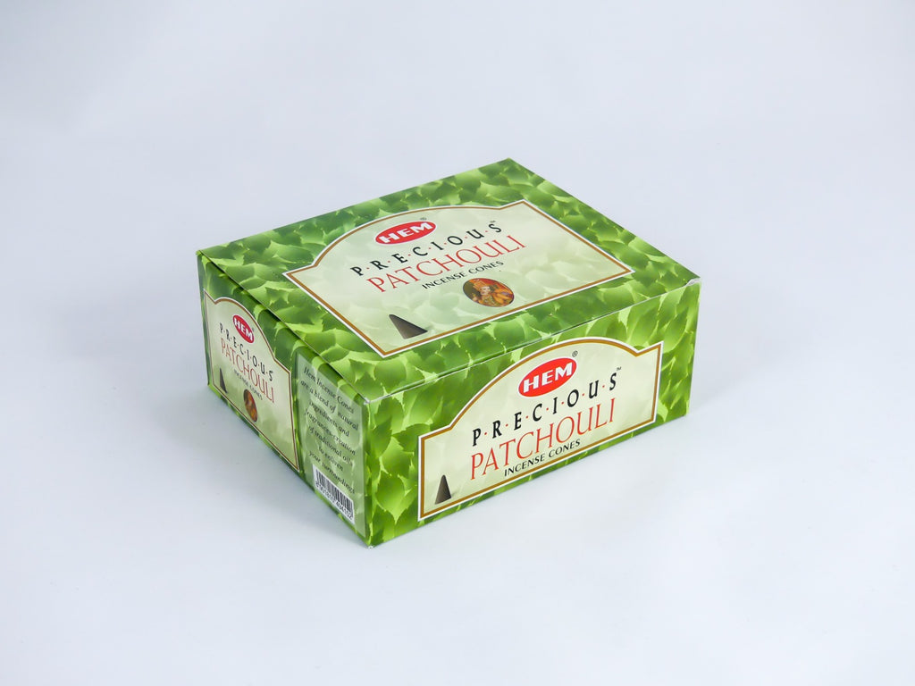 HEM Wierook Kegels / Cones - Patchoeli / Patchouli (Precious) - Voordeelbox (12 Pakjes / 120 Kegels)