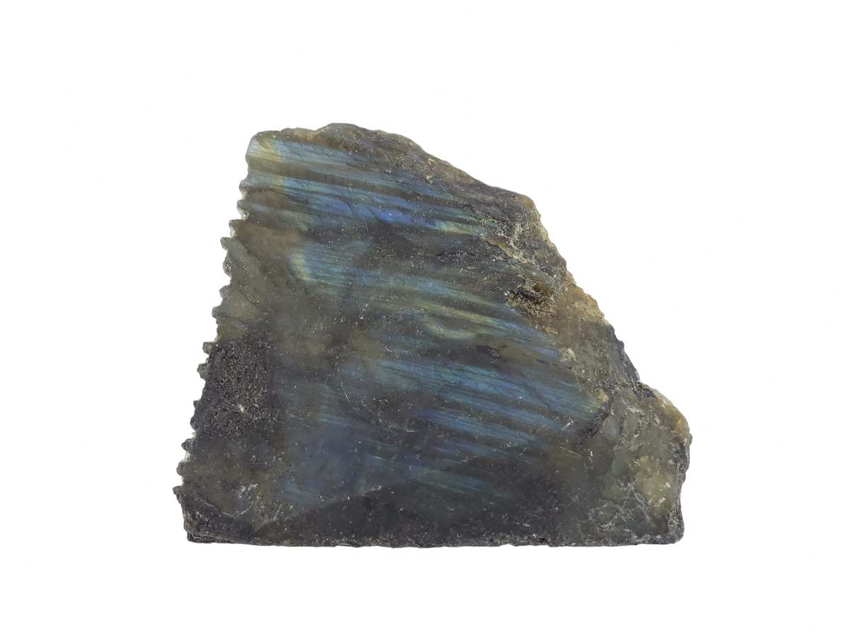 Labradoriet Plak Aangepolijst - Half Gepolijst - ca. 7x1x6cm - ca. 76gr - Individueel Gefotografeerd