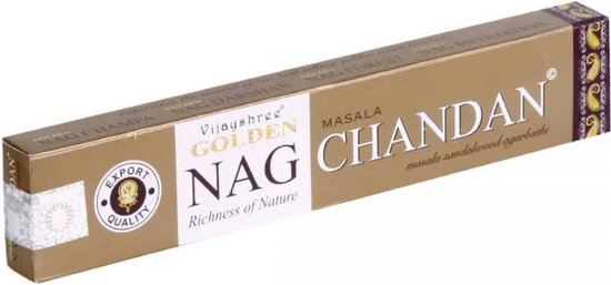 Vijayshree Wierook - Golden Nag Chandan - Masala Sandalwood Agarbathi (pakje a 15gr)