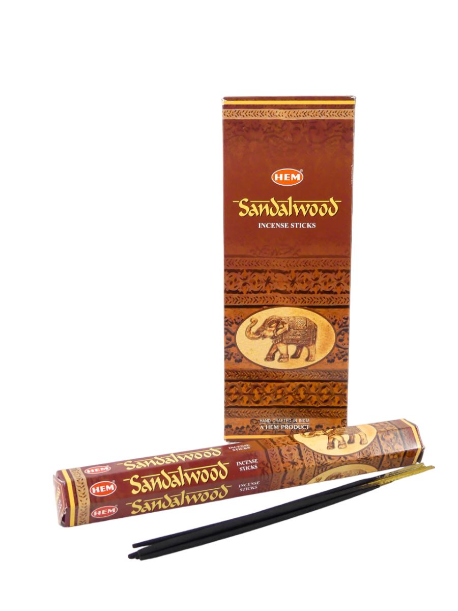 HEM Wierook - Sandalwood - Slof / Voordeelbox (6 Pakjes / 120 stokjes)