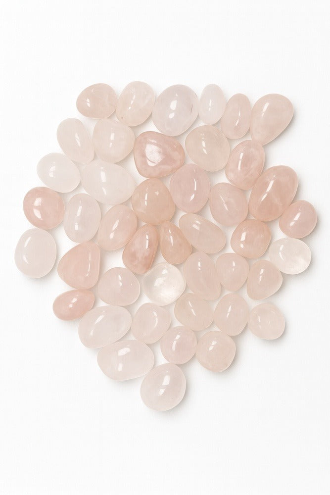 Getrommelde rozenkwartsstenen A-kwaliteit - glad gepolijste 15-25mm stenen met zachte roze kleur voor meditatie en healing
