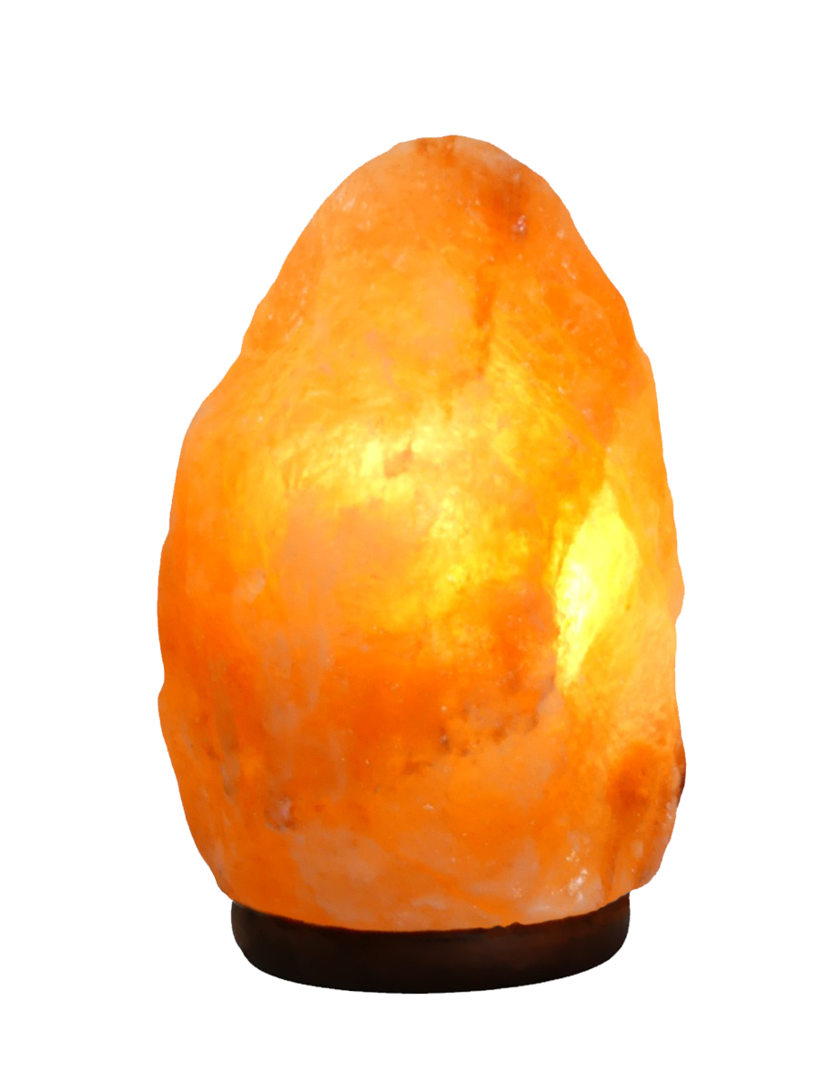 Zoutlamp 6-8kg met LEDLAMP - Himalaya Zout 100% Natuurlijk - Tafellamp met LED Lamp van Natuurlijk Haliet Zoutkristal met Sfeervol Warm Licht - Extra Lange Kabel 1.8mtr - ca. 28x17cm