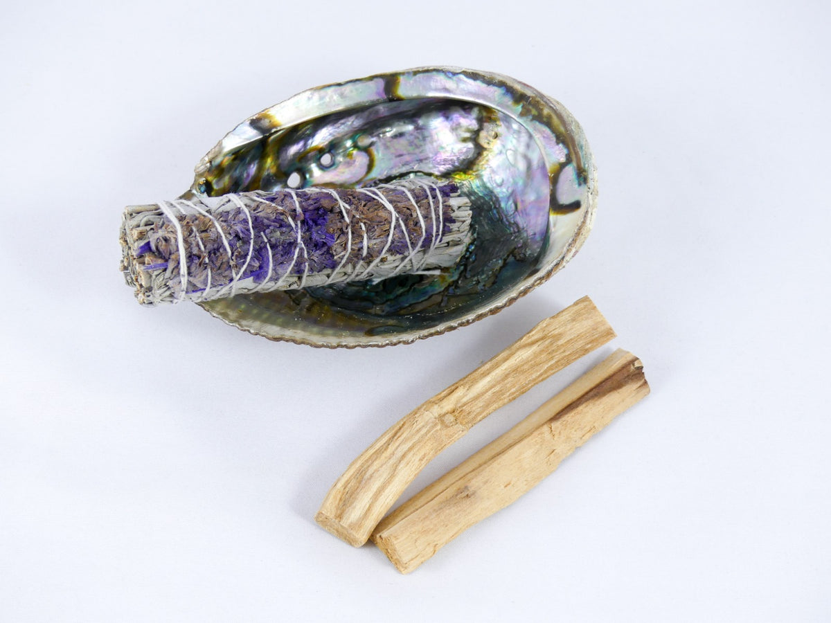 Set Abalone - Abalone Schelp, Smudgestick en Palo Santo Hout