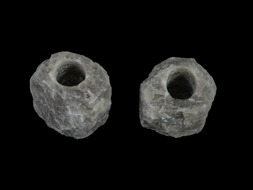 2x Waxinelichthouder / Theelichthouder Zoutsteen Himalaya - ZWART - Groot 1-1,5kg 10x8cm