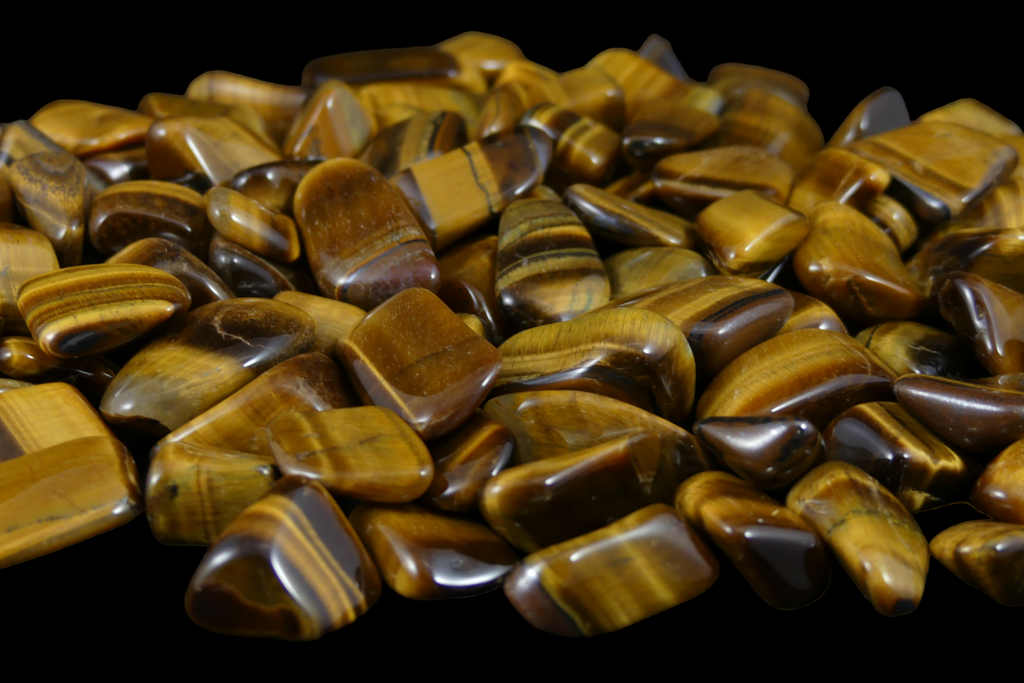 Tijgeroog Steentjes Middel (2 - 3cm) - Gepolijst - Voordeelzak van 250gr