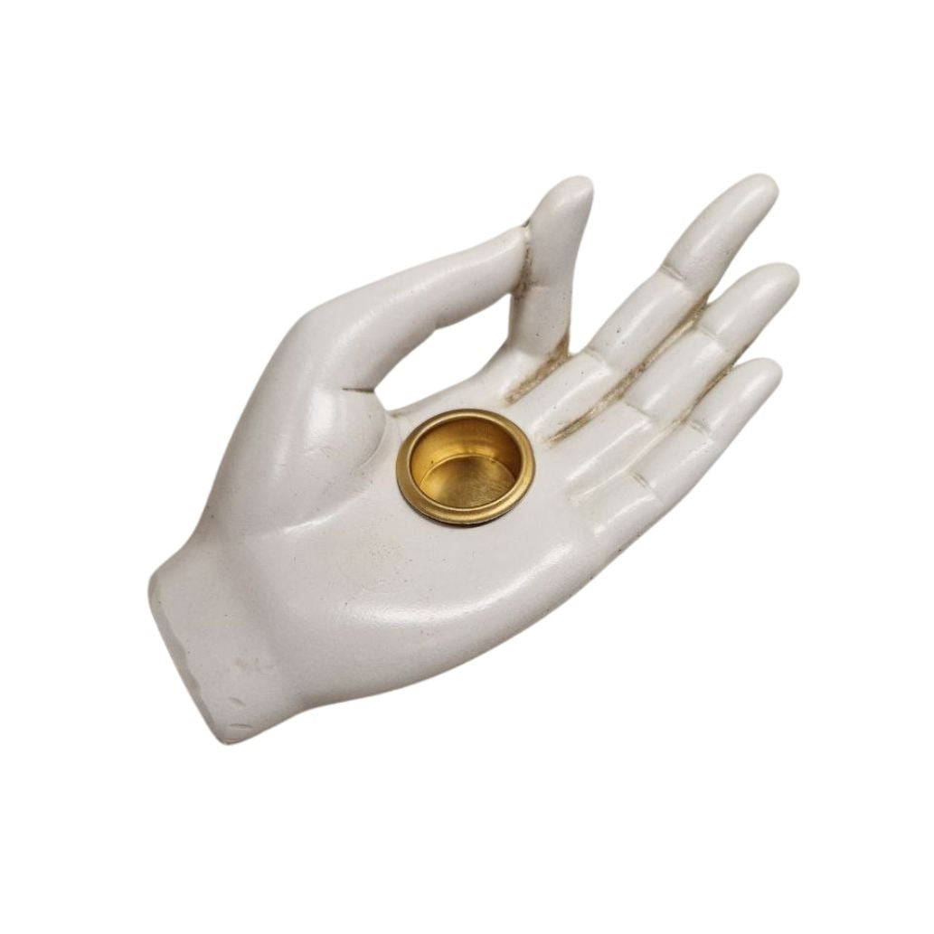 Wierookhouder witte hand – Rust en harmonie in huis